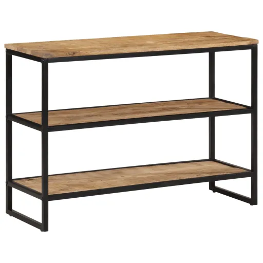 Mesa Consola 100x35x70 cm Madeira de Mangueira Áspera Maciça
