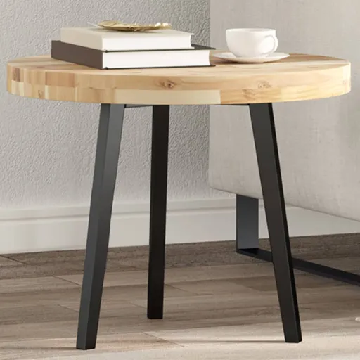 Tampo de Mesa Redondo Ø50x4 cm Madeira de Acácia Maciça