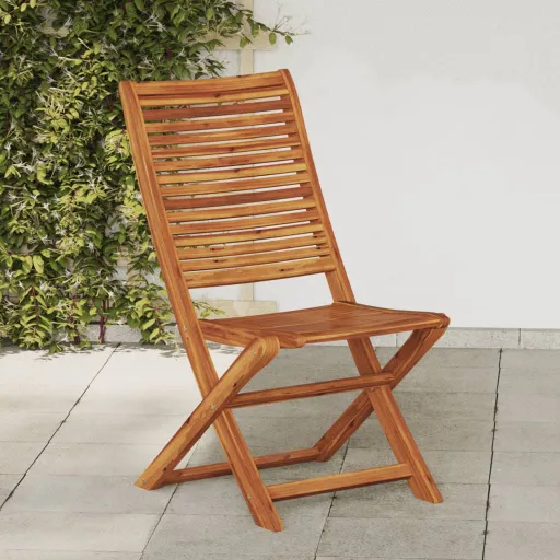 Cadeiras de Jardim Dobráveis   Madeira de Acácia Maciça (2 pcs)