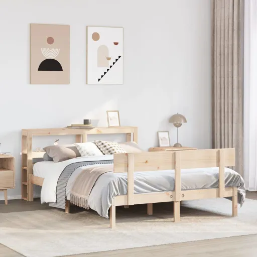 Cama Sem Colchão 120x190 cm Madeira de Pinho Maciça