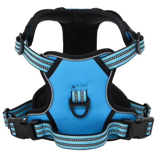 Peitoral para Cães com Trela e Coleira Ajustável S Azul