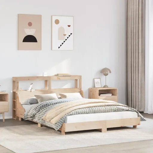 Cama Sem Colchão 120x190 cm Madeira de Pinho Maciça