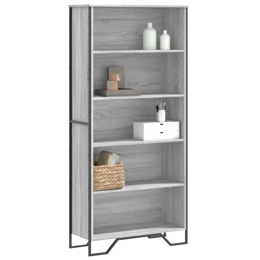 Estante 80x31x169 cm Derivados de Madeira Cinzento Sonoma