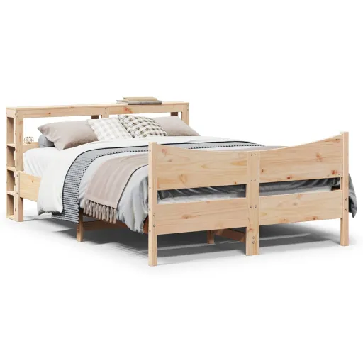 Estrutura Cama c/ Cabeceira 120x190 cm Pinho Maciço
