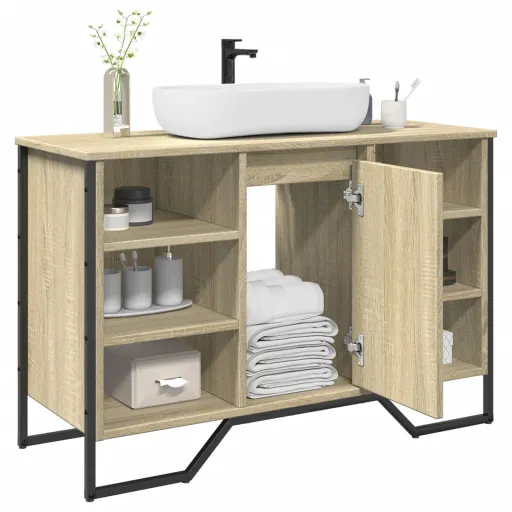 Móvel p/ Lavatório 91x35x60cm Derivados Madeira Carvalho Sonoma