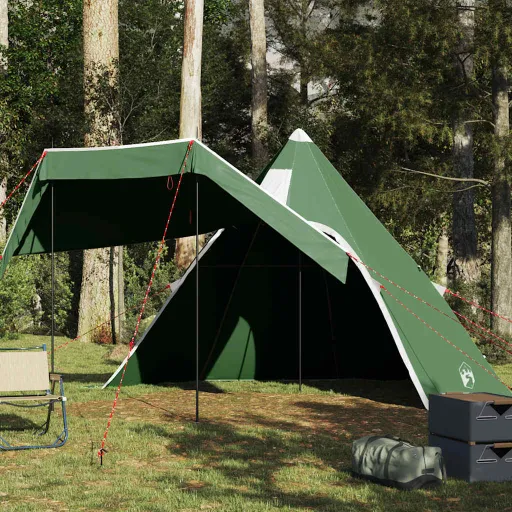 Tenda de Campismo Tipi para 5 Pessoas Impermeável Verde