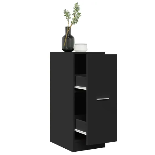 Armário Boticário 30x41x77,5 cm Derivados de Madeira Preto