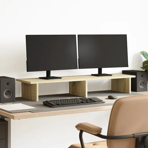Suporte para Monitor Derivados de Madeira Carvalho Sonoma