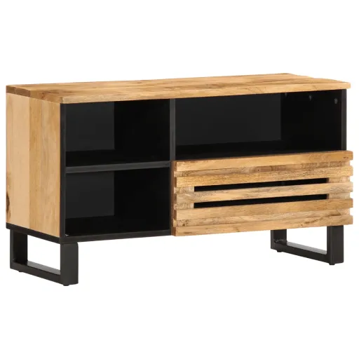 Móvel de TV 80x34x46 cm Madeira de Mangueira Áspera Maciça