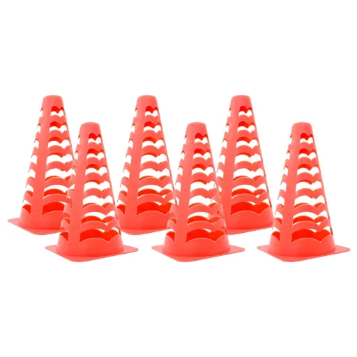 Cones de Futebol   Empilháveis 13x13x22,5 cm Laranja (6 pcs)