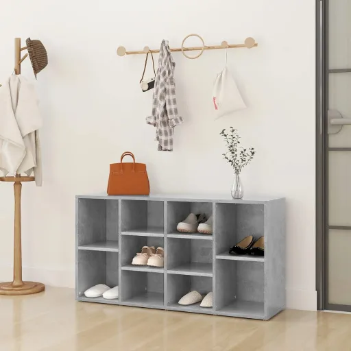 Sapateira 103x30x55 cm Contraplacado Cinzento Cimento