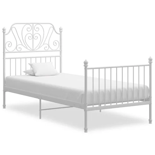 Estrutura de Cama Metal 90x200 cm Branco