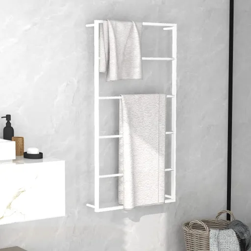 Toalheiro Branco 60x10x116 cm Aço