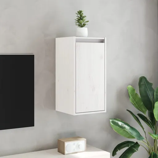 Mesas de Cabeceira   30x30x60 cm Pinho Maciço Branco (2 pcs)
