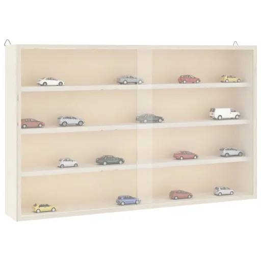 Vitrine de Colecionador de Madeira com Portas 60x8,5x37cm