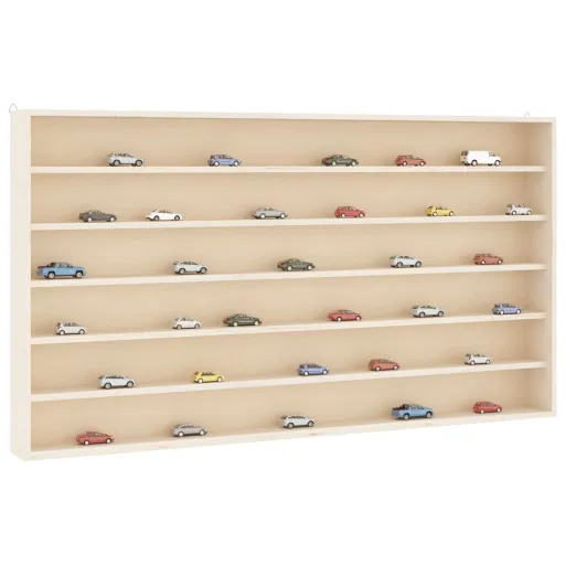 Vitrine de Colecionador de Madeira com 6 Prateleiras
