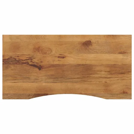 Tampo de Mesa com Curva 110x50x2,5 cm Mangueira Áspera Maciça