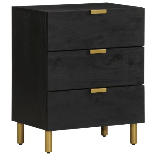 Mesa de Cabeceira 50x33x62 cm Derivados de Madeira Preto