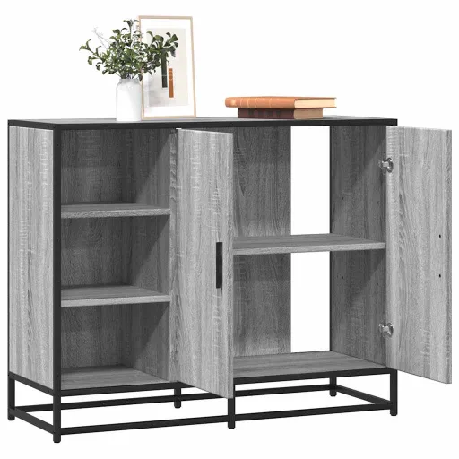 Aparador 92x35x76 cm Derivados de Madeira Cinzento Sonoma