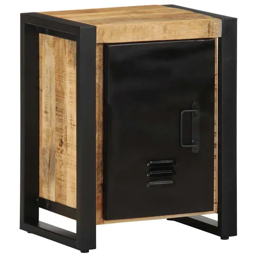 Mesa de Cabeceira 40x30x51 cm Madeira Maciça Manga Áspera