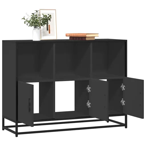 Aparador 100x35x76 cm Derivados de Madeira Preto