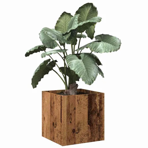 Vaso/Floreira 40x40x40 cm Derivados de Madeira Madeira Velha