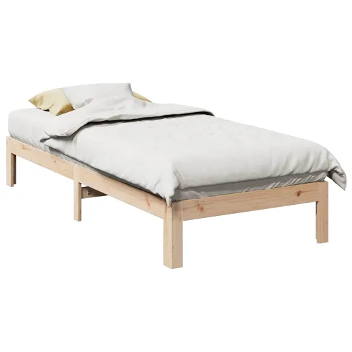 Estrutura de Cama Sem Colchão 80x200 cm Madeira de Pinho Maciça