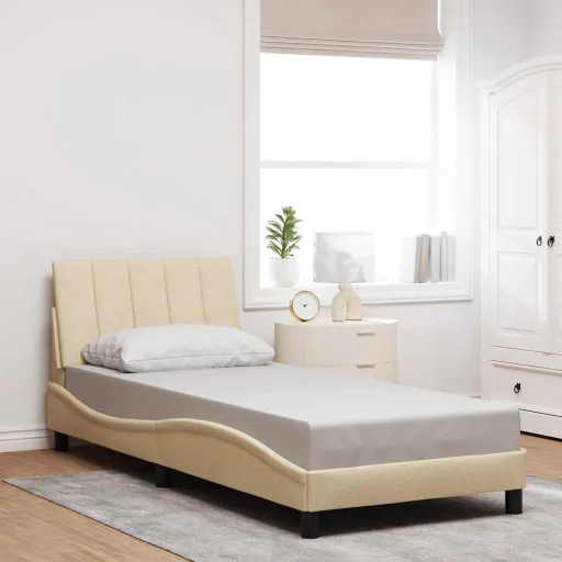 Estrutura de Cama Sem Colchão Hanko 80x200 cm Creme