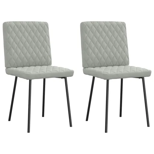 Cadeiras de Jantar   Veludo Cinzento-Claro (2 pcs)