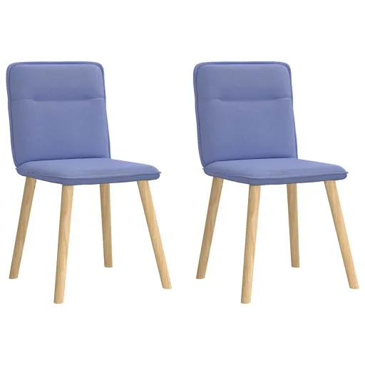 Cadeiras de Jantar   Jeans Tecido Azul (2 pcs)