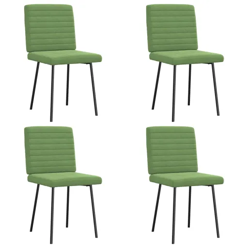 Cadeiras de Jantar   Veludo Verde-Claro (4 pcs)