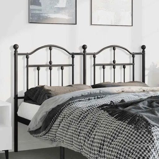 Cabeceira de Substituição 135 cm Metal Preto
