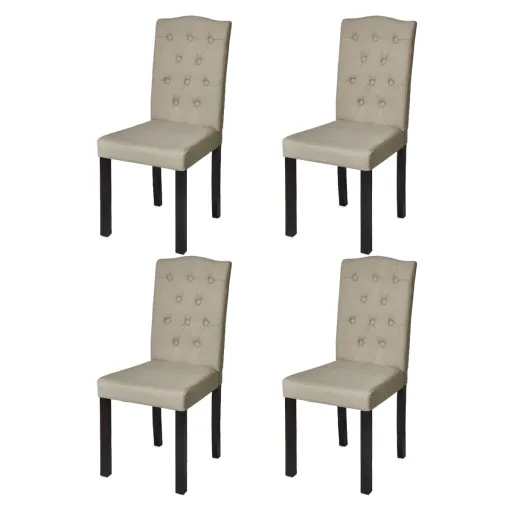 Cadeiras de Jantar   Tecido Cor Camel (4 pcs)