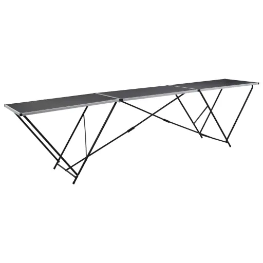 Mesa/Bancada de Trabalho Dobrável MDF e Alumínio 300x60x78 cm
