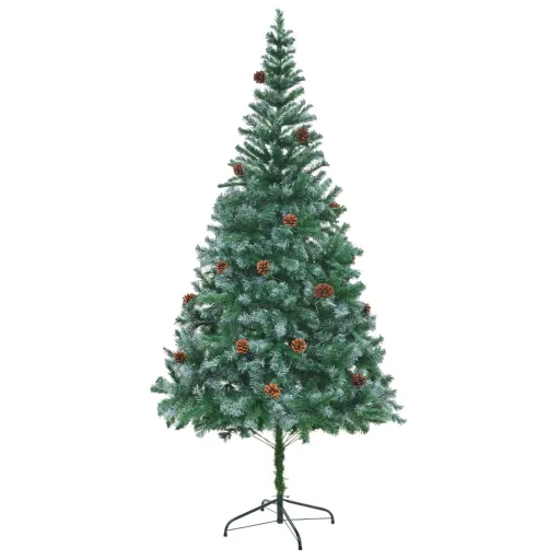 Árvore de Natal Artificial com Pinhas 210 cm