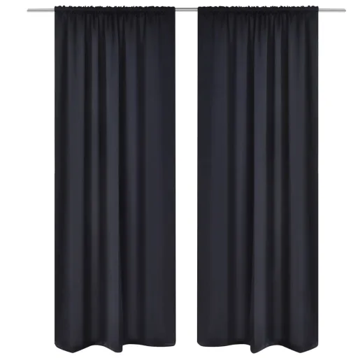 Cortinas Pretas Blackout 2 Peças 135 x 245 cm
