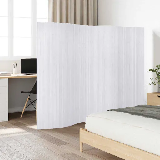 Biombo/Divisória de Sala Largura 250 cm Altura 165 cm Bambu Branco