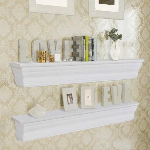 Prateleiras de Parede Aaliyah   Branco (2 pcs)