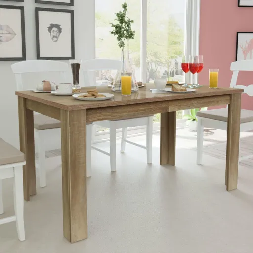 Mesa de Jantar 140x80x75 cm Carvalho
