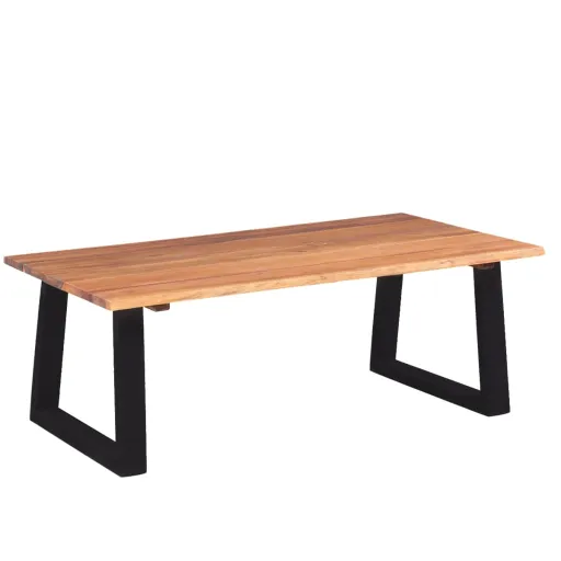 Mesa de Centro em Madeira de Acácia Maciça 110x60x40 cm