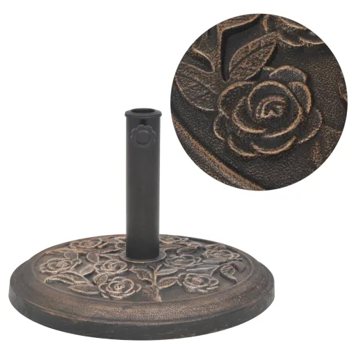 Base Redonda para Guarda-Sol em Resina Bronze 9 kg