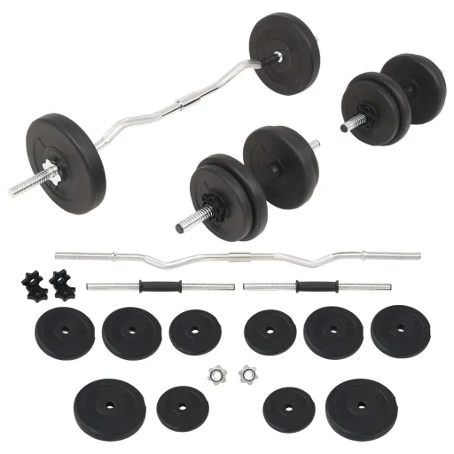 Conjunto de Barra e Halteres 30 Kg