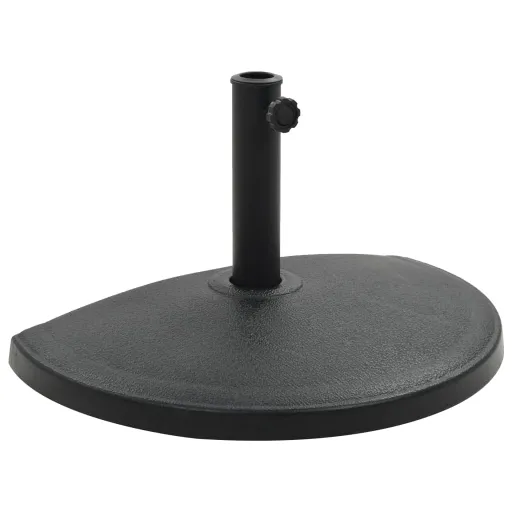 Base de Guarda-Sol Semicircular Poliresina 15 kg Preto