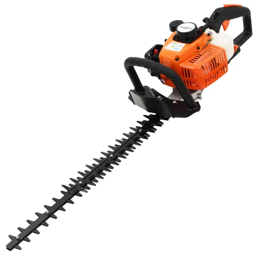 Cortador de Sebes a Gasolina 722 mm Laranja e Preto