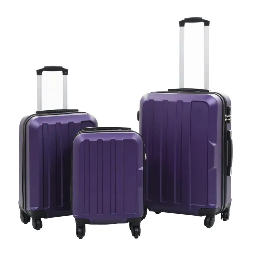 Conjunto de Tróleis Estojo Rígido   ABS Roxo (3 pcs)