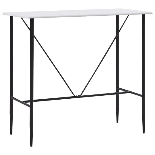 Mesa de Bar 120x60x110 cm MDF Branco