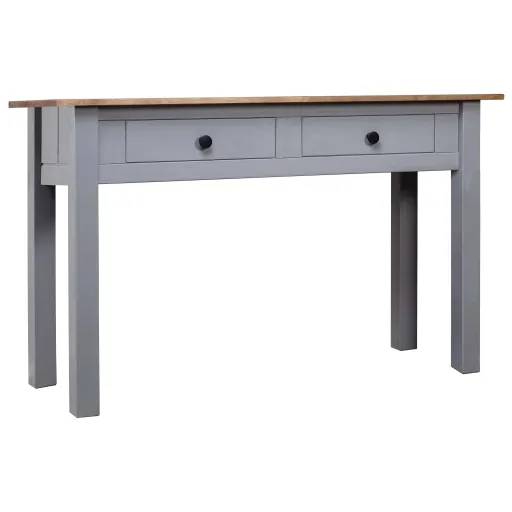 Mesa Consola 110x40x72 cm Pinho Maciço Panama Cinzento