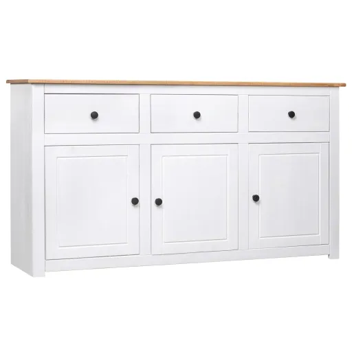 Aparador 135x40x80 cm Pinho Maciço Panama Branco