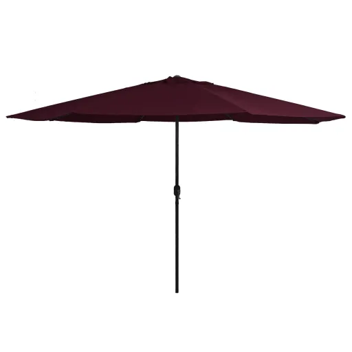 Guarda-Sol de Jardim com Poste de Metal 390 cm Bordô