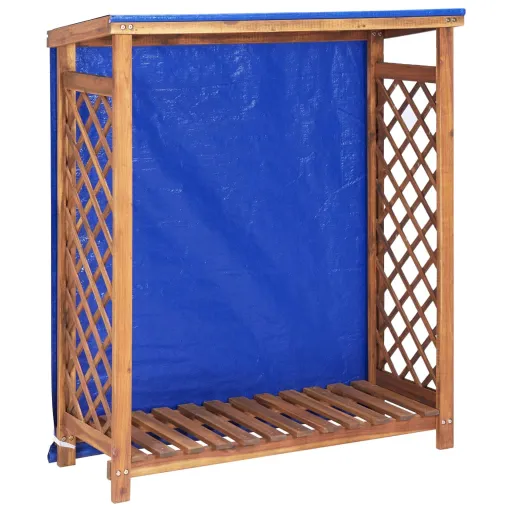 Abrigo para Arrumação de Lenha 105x38x115 cm Acácia Maciça